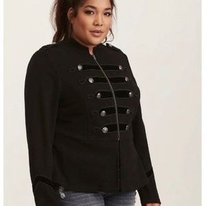 COPY - Torrid Military Black Zip Jacket 1X